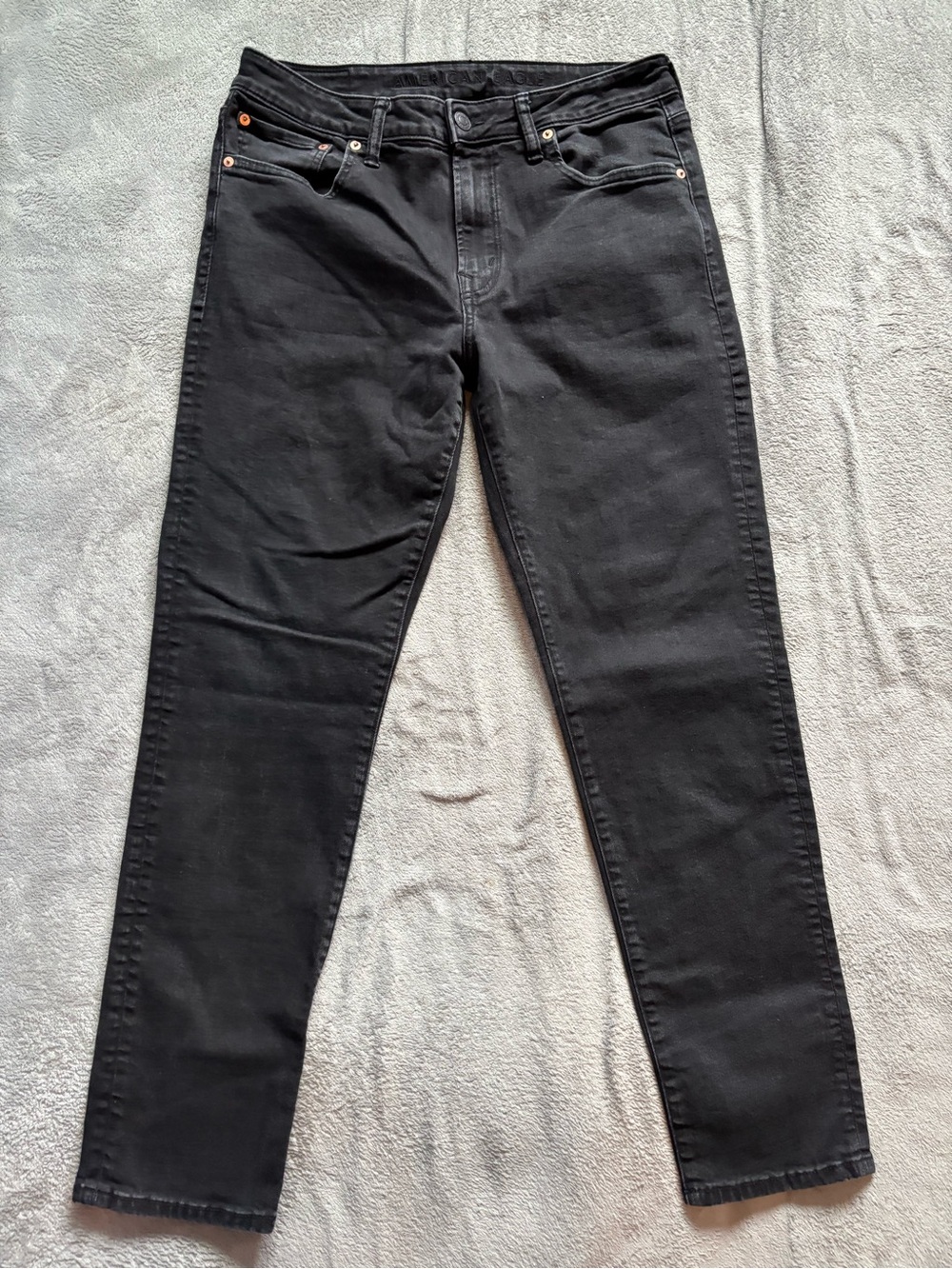 American Eagle Men’s 33x32 Airflex+ Athletic Fit Leg Black Denim Jeans Grunge